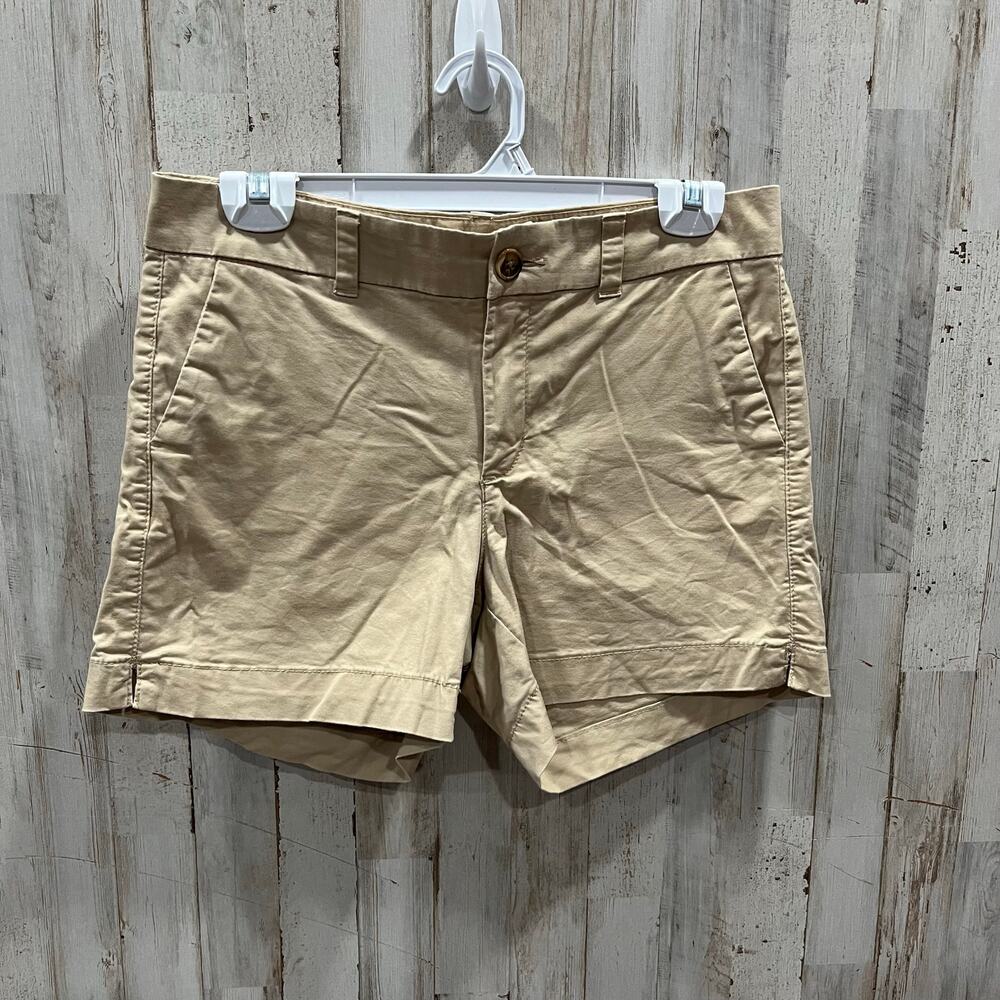 Old Navy Chino Khaki 5” Shorts Uniform Work Camp Modest Womens Size 4